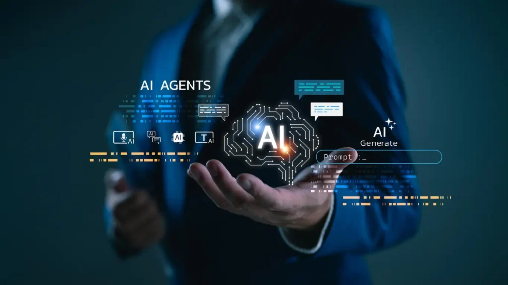 AI agents and automation tools transforming the future workplace with artificial intelligence, digital workflows, and business automation technologies.