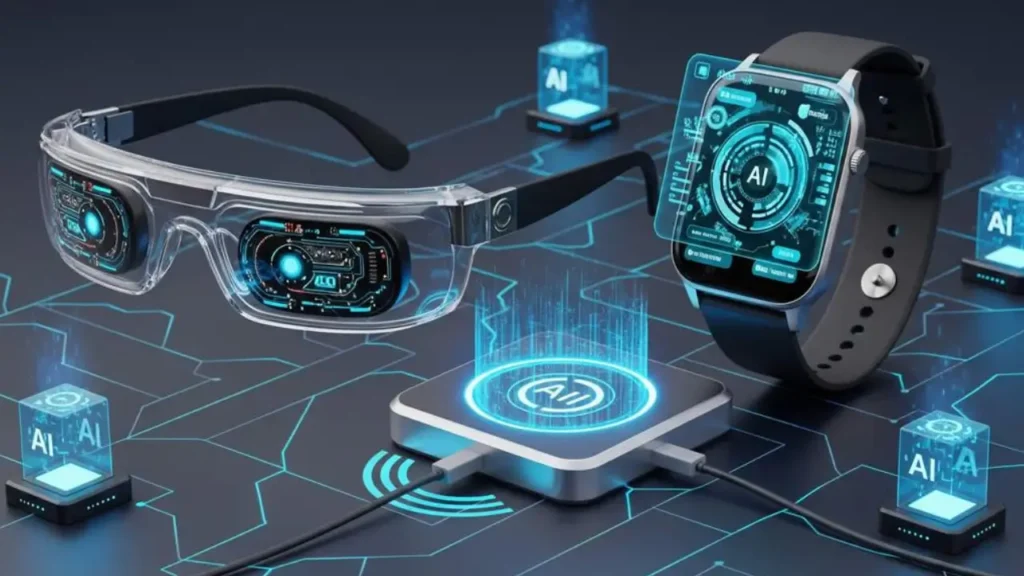 AI-powered wearables including smartwatches, smart glasses, and smart rings transforming future technology