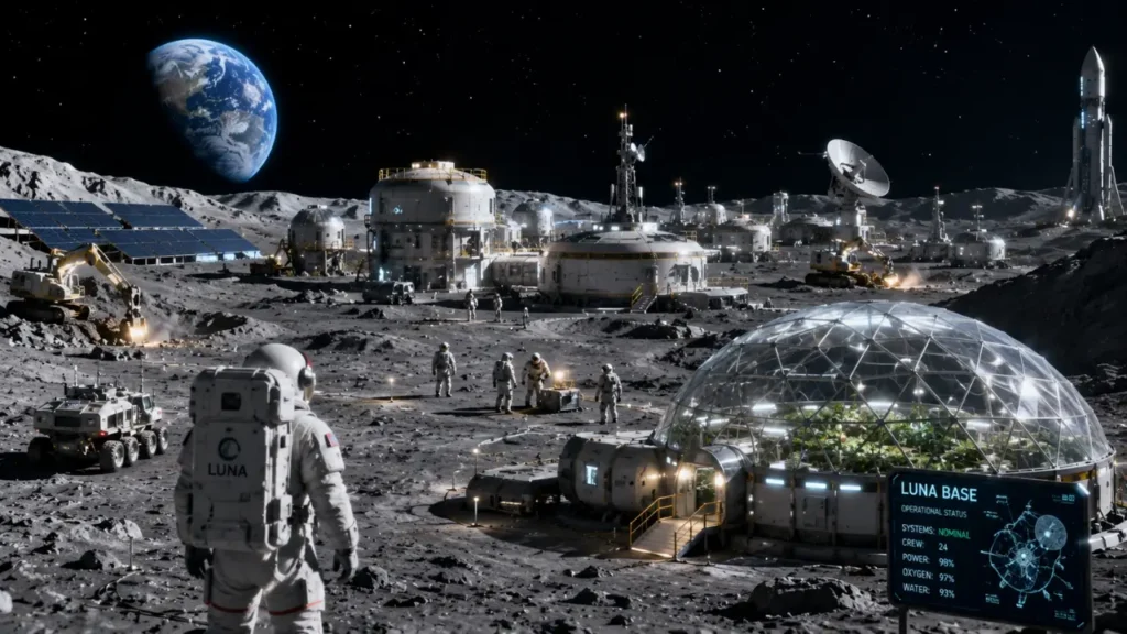 "Space technology network showing multiple advanced satellites orbiting Earth to provide global internet coverage, secure communications, and worldwide digital connectivity."