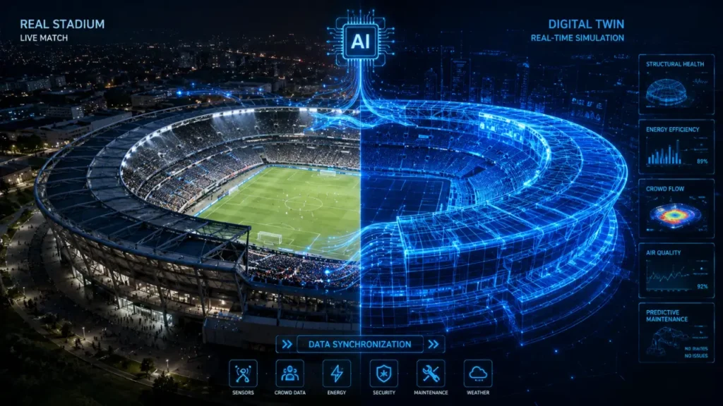 Smart Stadiums for the 2026 FIFA World Cup featuring AI, 5G, and futuristic technology