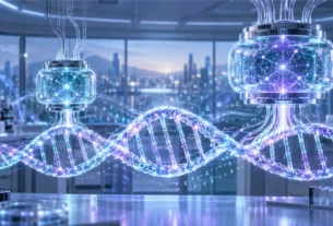 Evo 1 and Evo 2 AI models analyzing genomic DNA