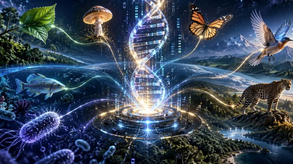 Evo 2 analyzing genomes from across the tree of life