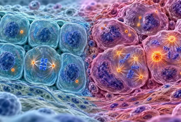 CenSegNet AI analyzing centrosome abnormalities in breast cancer tissue”