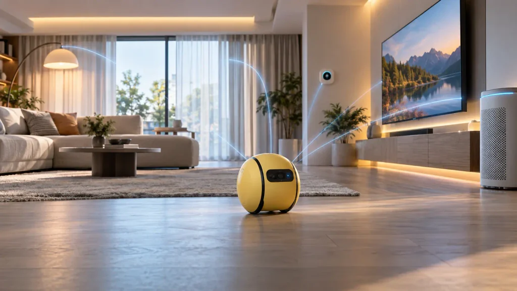 Samsung home robot controlling connected smart-home devices