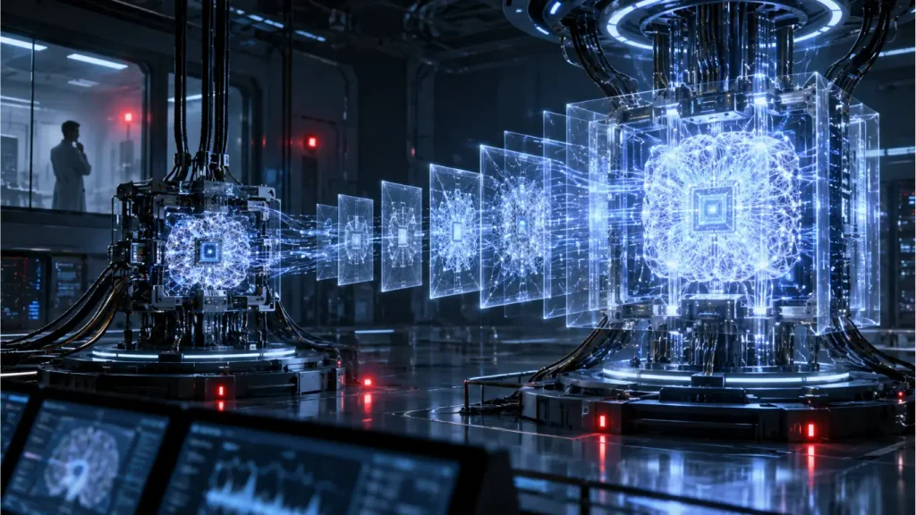 “Self-improving artificial intelligence developing a more advanced generation of AI.”
